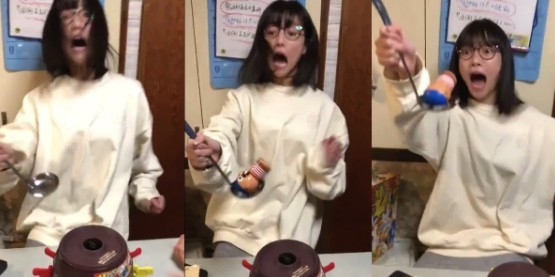 Twitter上就有一個由日本的女團《ワンダーウィード(Wonder Weed)》成員的佐倉ちひろ到外婆家跨年時發明的海盜桶另類新玩法