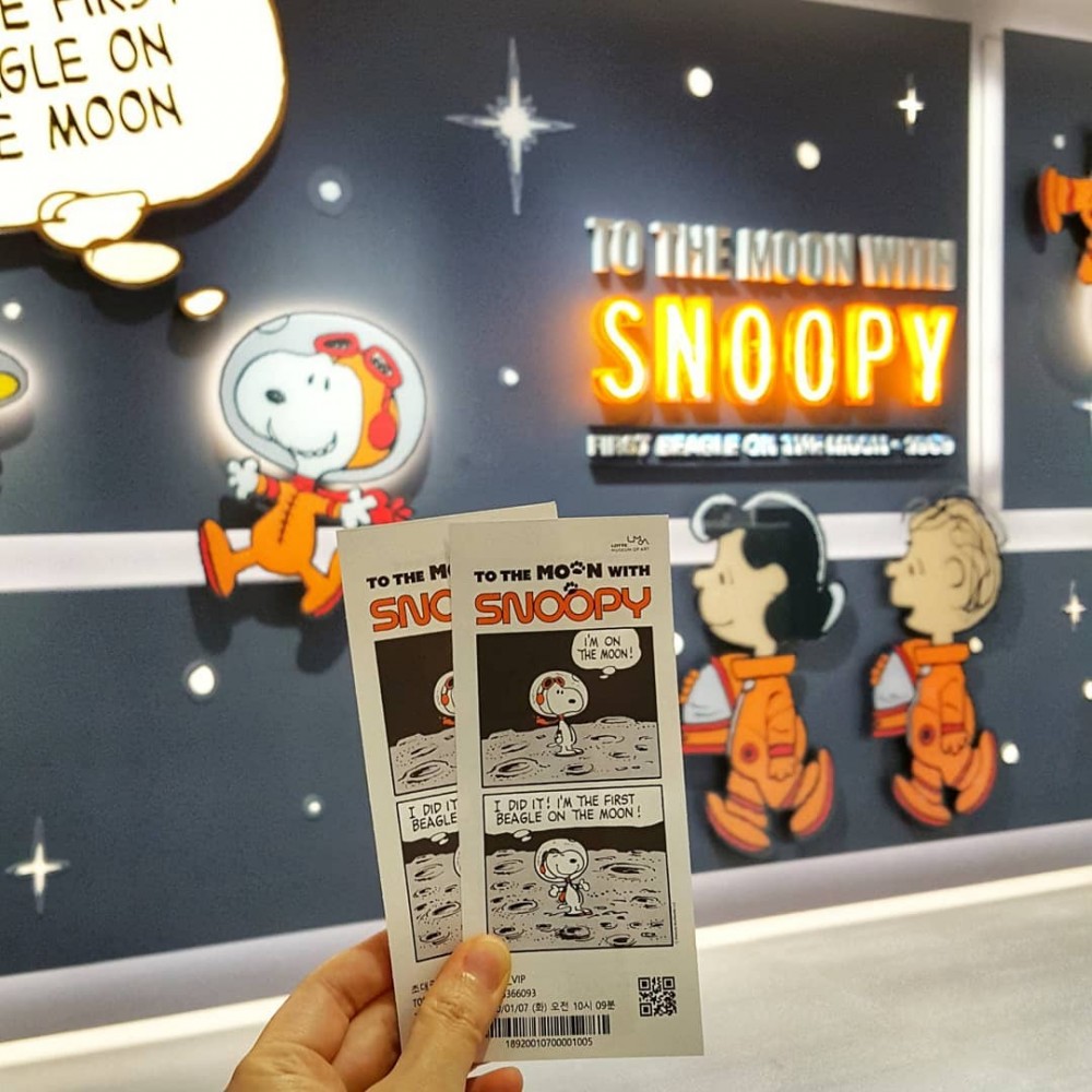除此之外,在樂天博物館現在也舉辦SNOOPY紀念展覽「To the Moon with Snoopy」,同時紀念50年前人類登月和SNOOPY誕 70週年