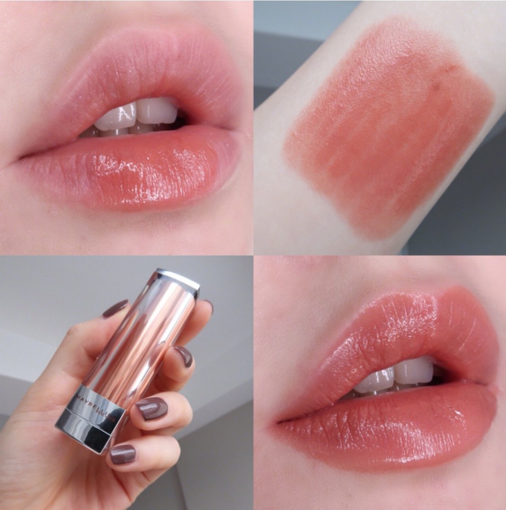 眼鏡妝也可以花點小心機在唇妝，以明亮的唇妝作亮點，打造咬唇妝！