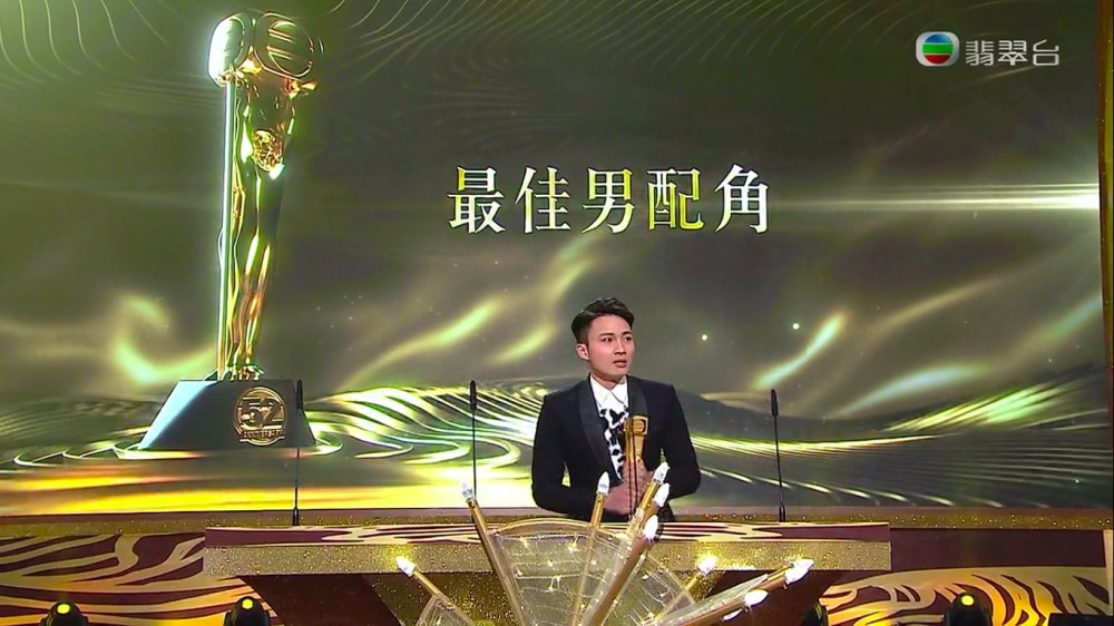 周嘉洛首次提名,就成功以黑馬姿態奪得「最佳男配角」,更成為該獎項最年輕的得主!