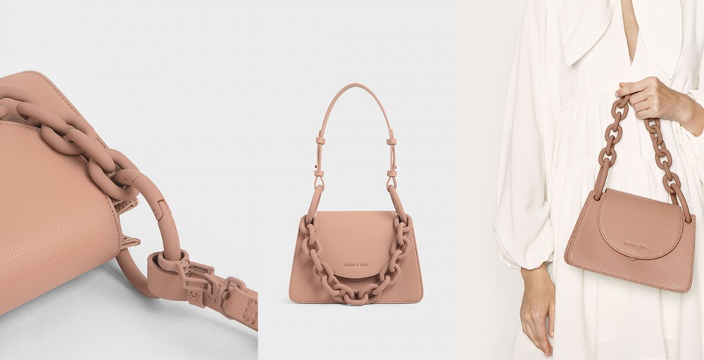 Charles&Keith 奶茶手袋