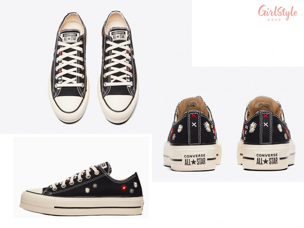 Converse 全新「Self-Expression」系列的小花刺繡限定版鞋款