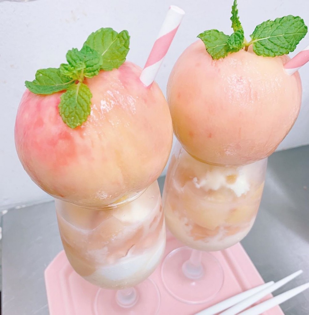 水蜜桃芭菲 日本甜品店momovege八百屋の嫁