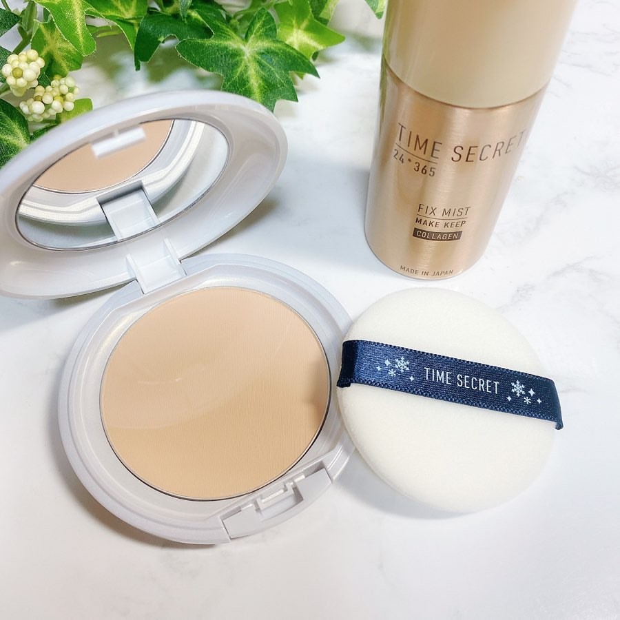 TIME SECRET定妝粉餅及噴霧,24小時不脫妝+隱形毛孔