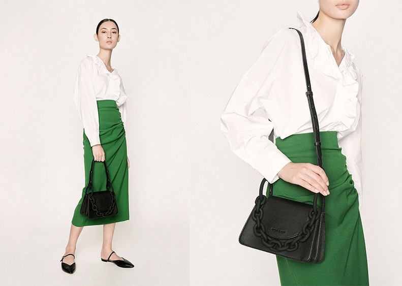 Charles&Keith 奶茶手袋