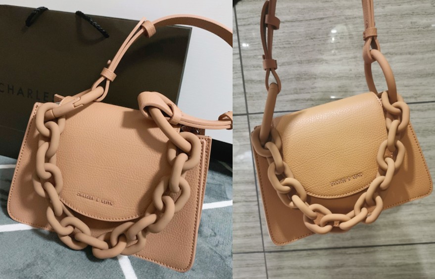 Charles&Keith 奶茶手袋