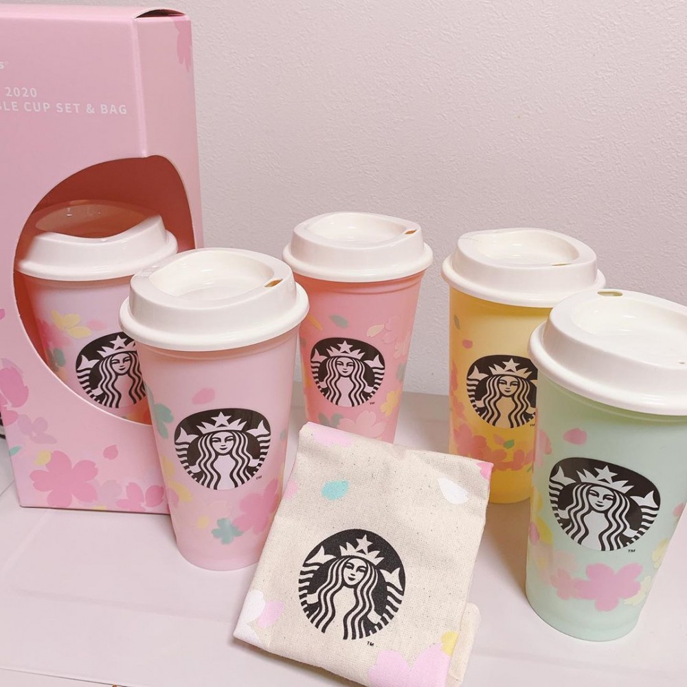 它就是來自日本Starbucks REUSE and RESPECT 系列的環保櫻花杯！