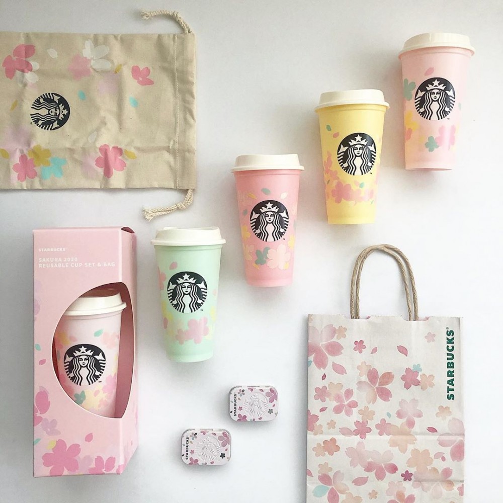 它就是來自日本Starbucks REUSE and RESPECT 系列的環保櫻花杯！