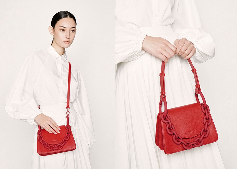 Charles&Keith 奶茶手袋