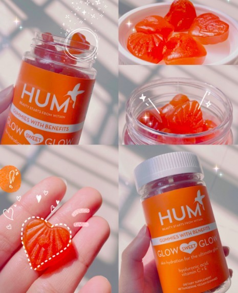 美國的HUM Nutrition推出透明質酸美肌軟糖GLOW SWEET GLOW 添加透明質酸、維他命C、E