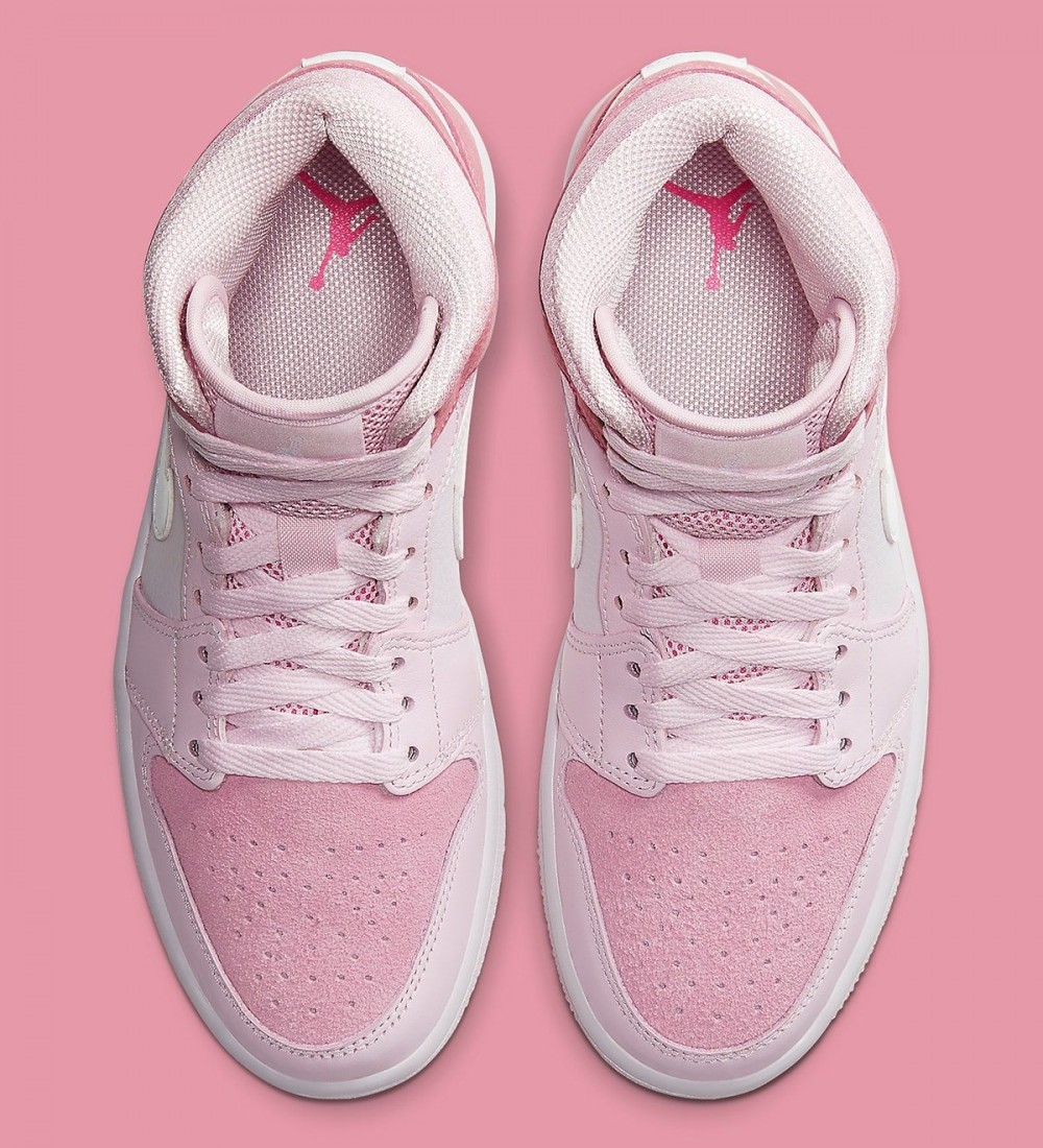 Air Jordan 1 Mid Digital Pink草莓粉色