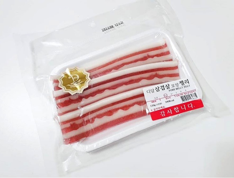 韓國便利店GS25推出五花肉軟糖