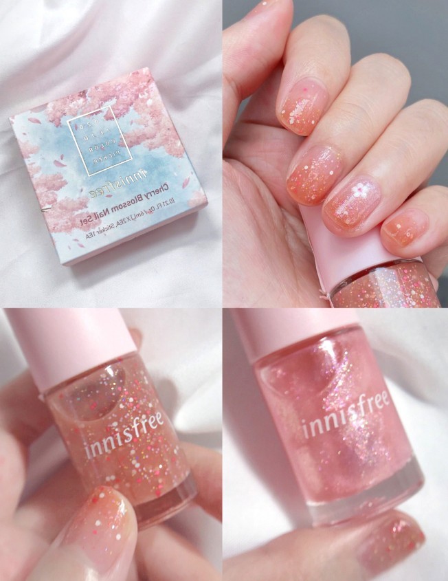 innisfree 櫻花粉晶指甲油套裝 Cherry Blossom Nail Set