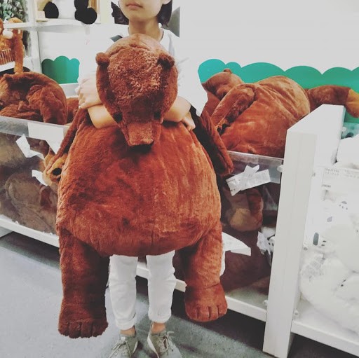 「耍廢巨熊」身高為100cm，如果你是160cm的女生，它也差不多高你 接近3分之2的身高了