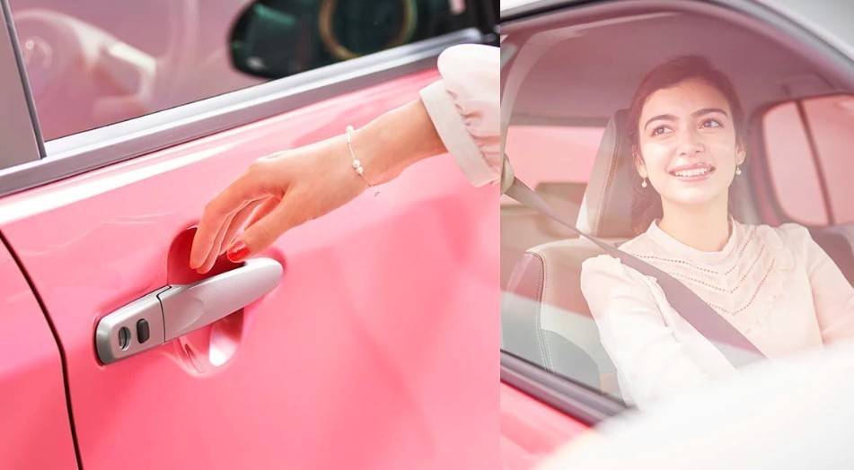 Toyota粉紅色Passo汽車登場!白色車頂+玫瑰金邊框超夢幻