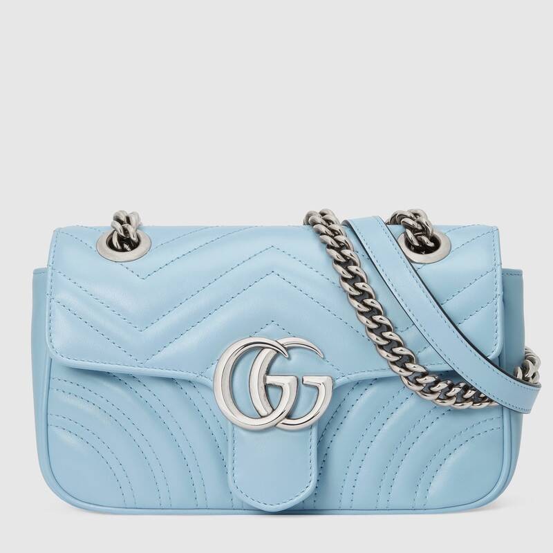GG Marmont迷你袋 HK$ 14,000 粉藍色皮革
