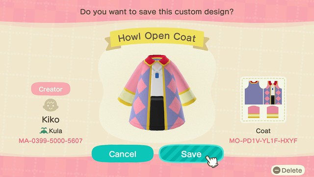 【動物森友服飾QR CODE下載】龍貓(小月和小梅)、千與千尋作者ID!