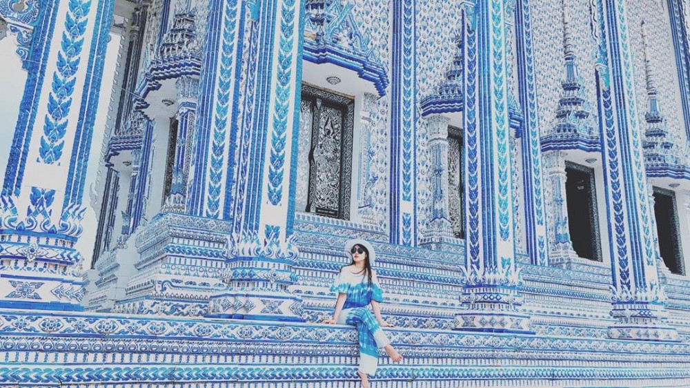 藍白寺廟Wat Pak Nam Khaem Nu