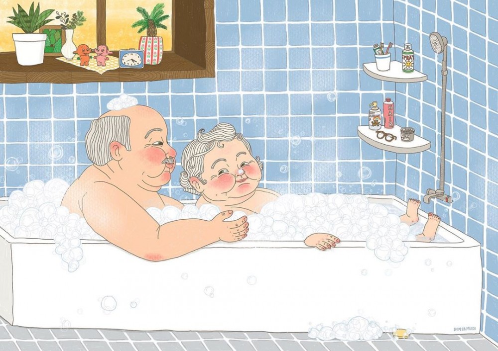 【愛情語錄】插畫師描繪「老夫老妻最長情的告白」,幸福就是陪你一起變老!