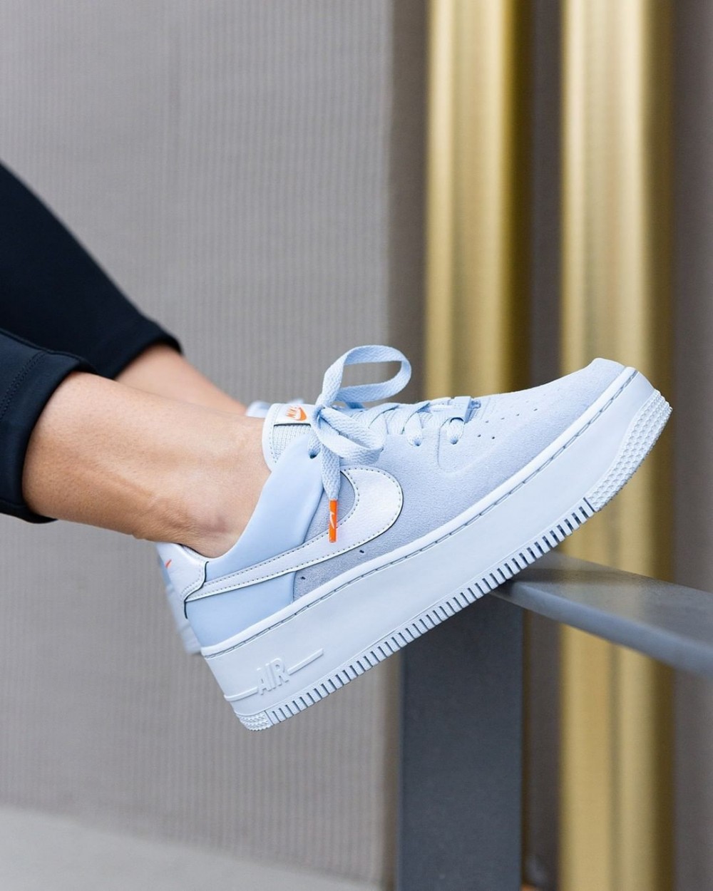 NIKE AIR FORCE1 馬卡龍色 藍色