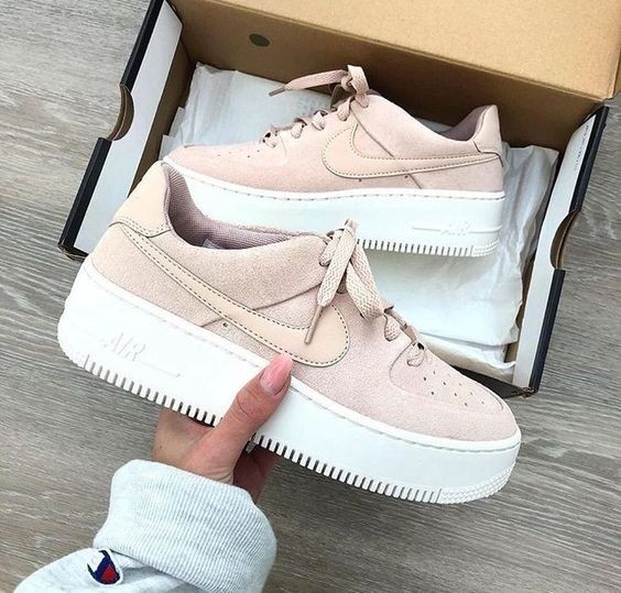 NIKE AIR FORCE1 馬卡龍色 杏色