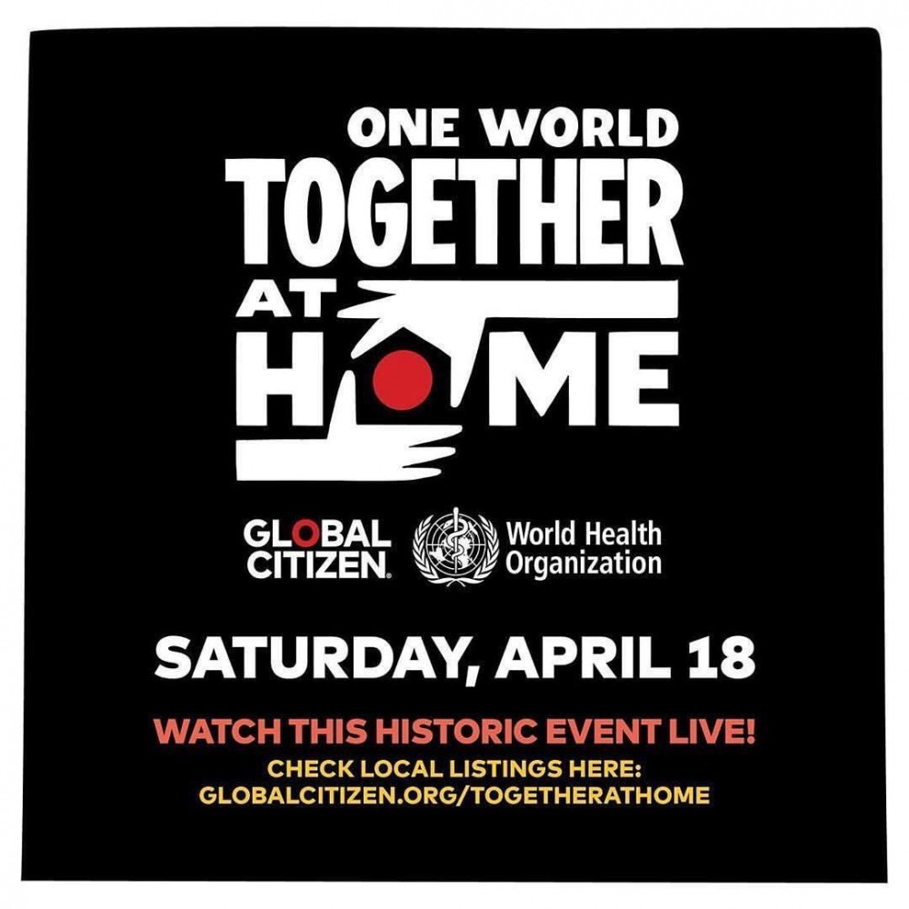 《One World: Together at Home》!演唱會將於美國時間4月18日下午 5 時舉行,即香港時間4月19日凌晨2時開始