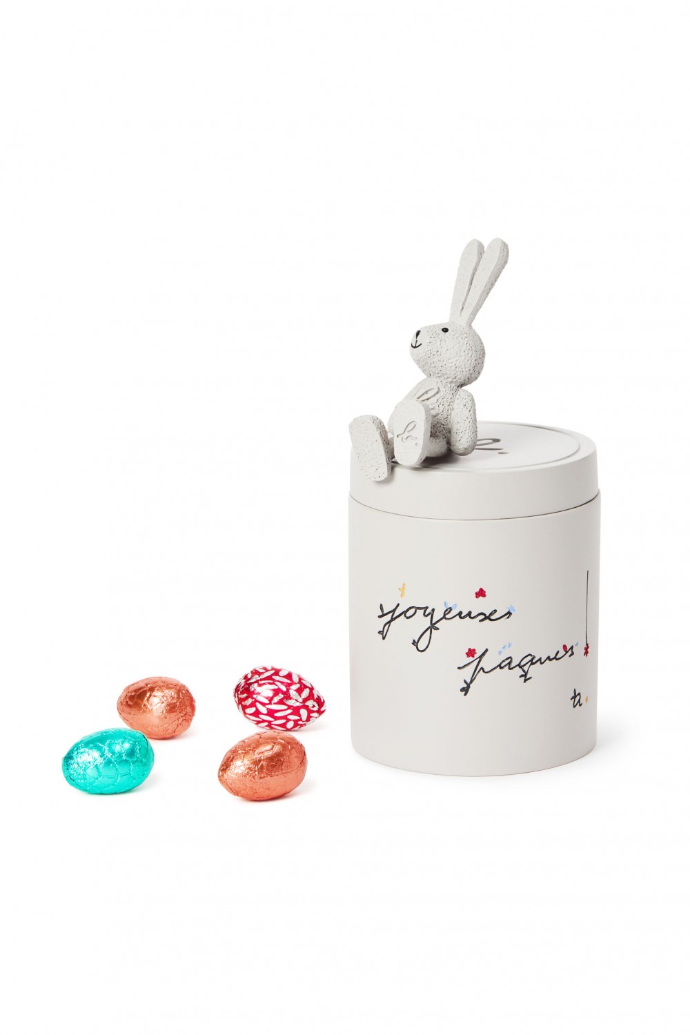 Easter b. lapin storage jar with Easter chocolate egg