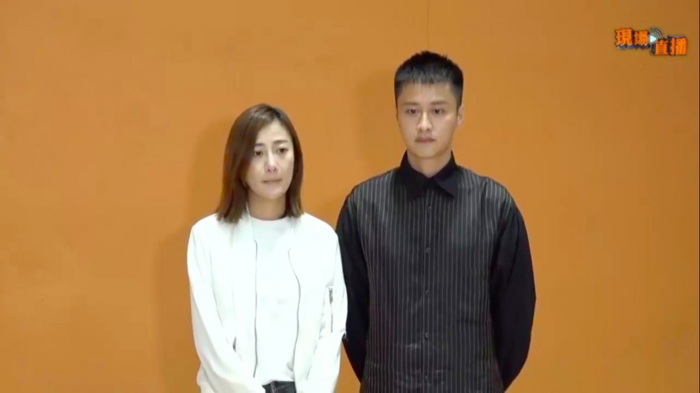 朱智賢和謝東閔在TVB舉行記者會回應事件朱智賢黎振燁出軌