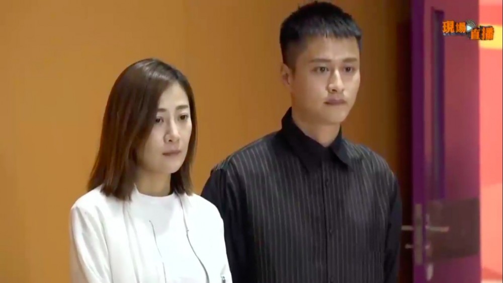 朱智賢和謝東閔在TVB舉行記者會回應出軌