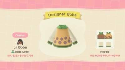 【動物森友服飾QR CODE下載】珍珠奶茶作者ID!