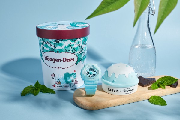 Baby-G聯乘Häagen-Dazs推手錶薄荷草莓雪糕顏色