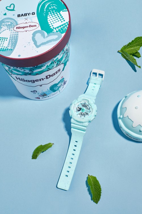 Baby-G聯乘Häagen-Dazs推手錶薄荷草莓雪糕顏色