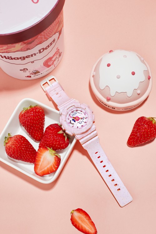Baby-G聯乘Häagen-Dazs推手錶薄荷草莓雪糕顏色