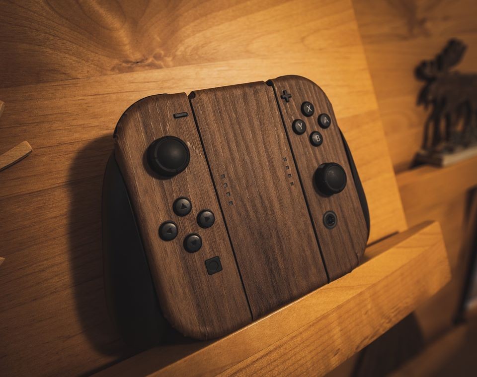木紋Switch, Switch改造, Switch改機, 文青風,  Switch貼紙