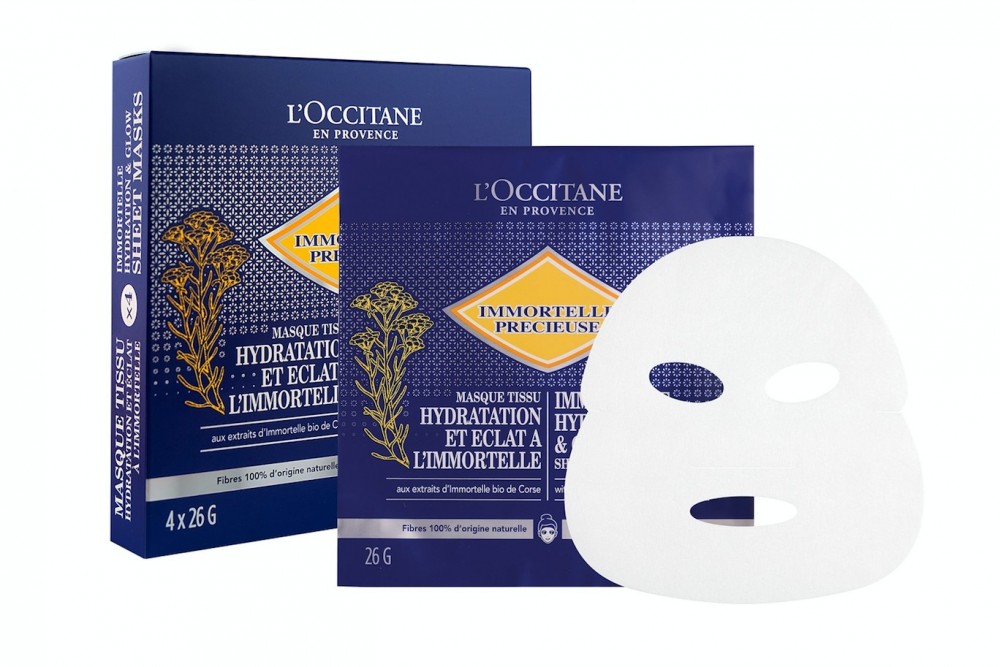 曬後護理舒緩面膜乳霜 L'Occitane蠟菊青春活肌保濕面膜  HK$320 / (4pcs x 26g)