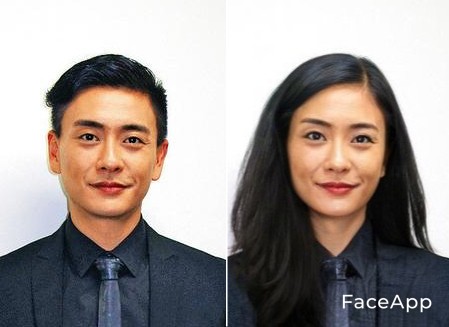 【FaceApp變性】香港男明星變性黃宗澤