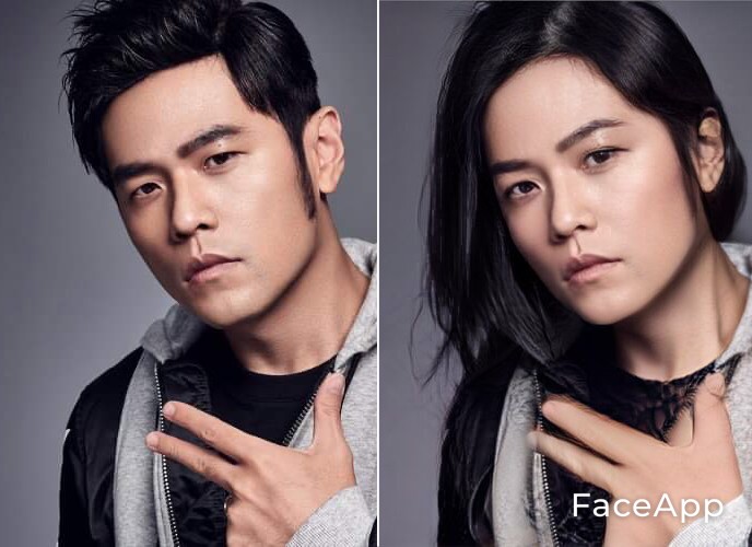 【FaceApp變性】香港男明星變性周杰倫