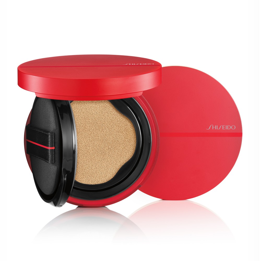 防曬粉底推介 SHISEIDO Synchro Skin感肌同步亮澤氣墊粉底 SPF 23 HK$390/13g