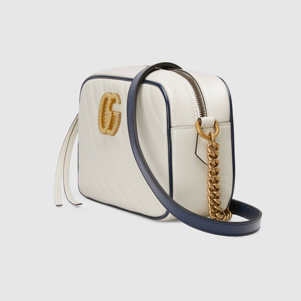 Gucci手袋2020奶油白x經典藍