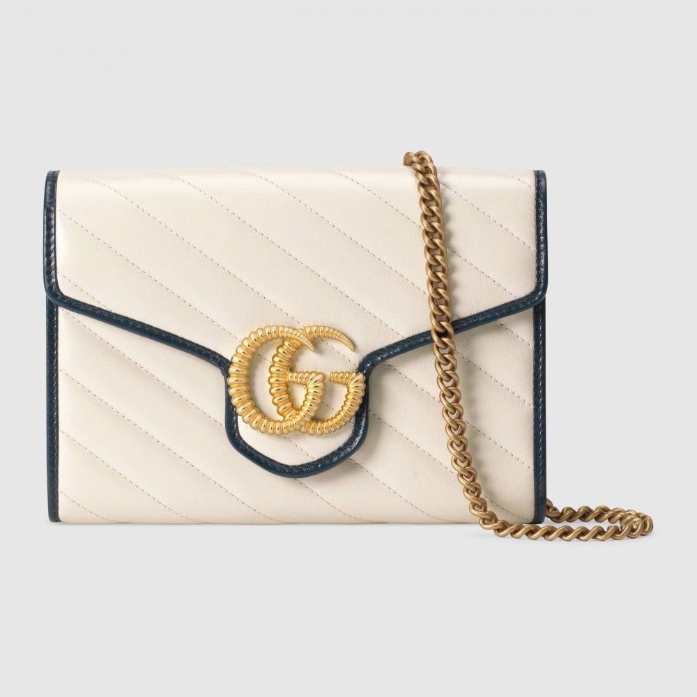 Gucci手袋2020升值款奶油白x經典藍