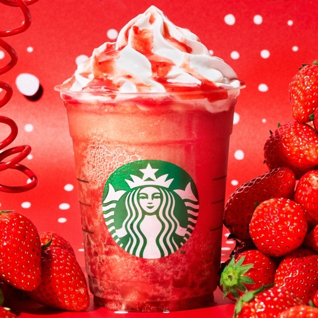 日本Starbucks草莓星冰樂 草莓甜品