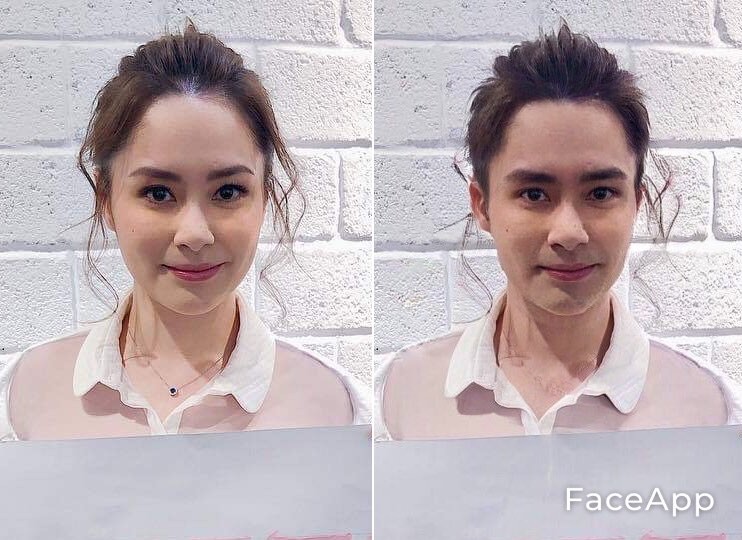 香港女明星FaceApp變性好靚仔!鍾欣潼、黃翠如、江嘉敏型過韓星