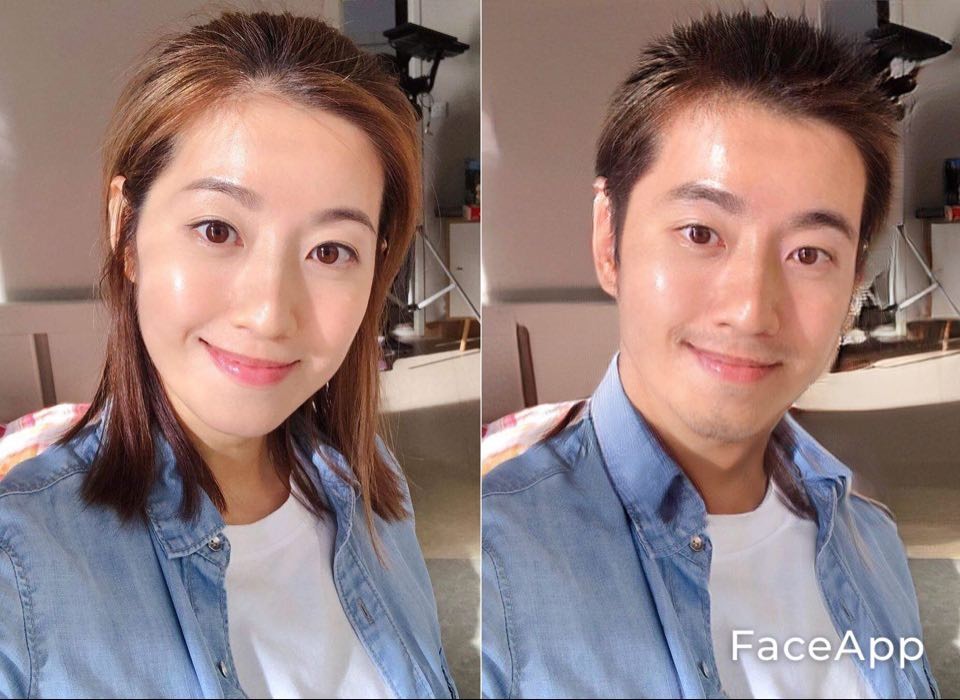 香港女明星FaceApp變性好靚仔!陳自瑤朱千雪、黃翠如、江嘉敏型過韓星
