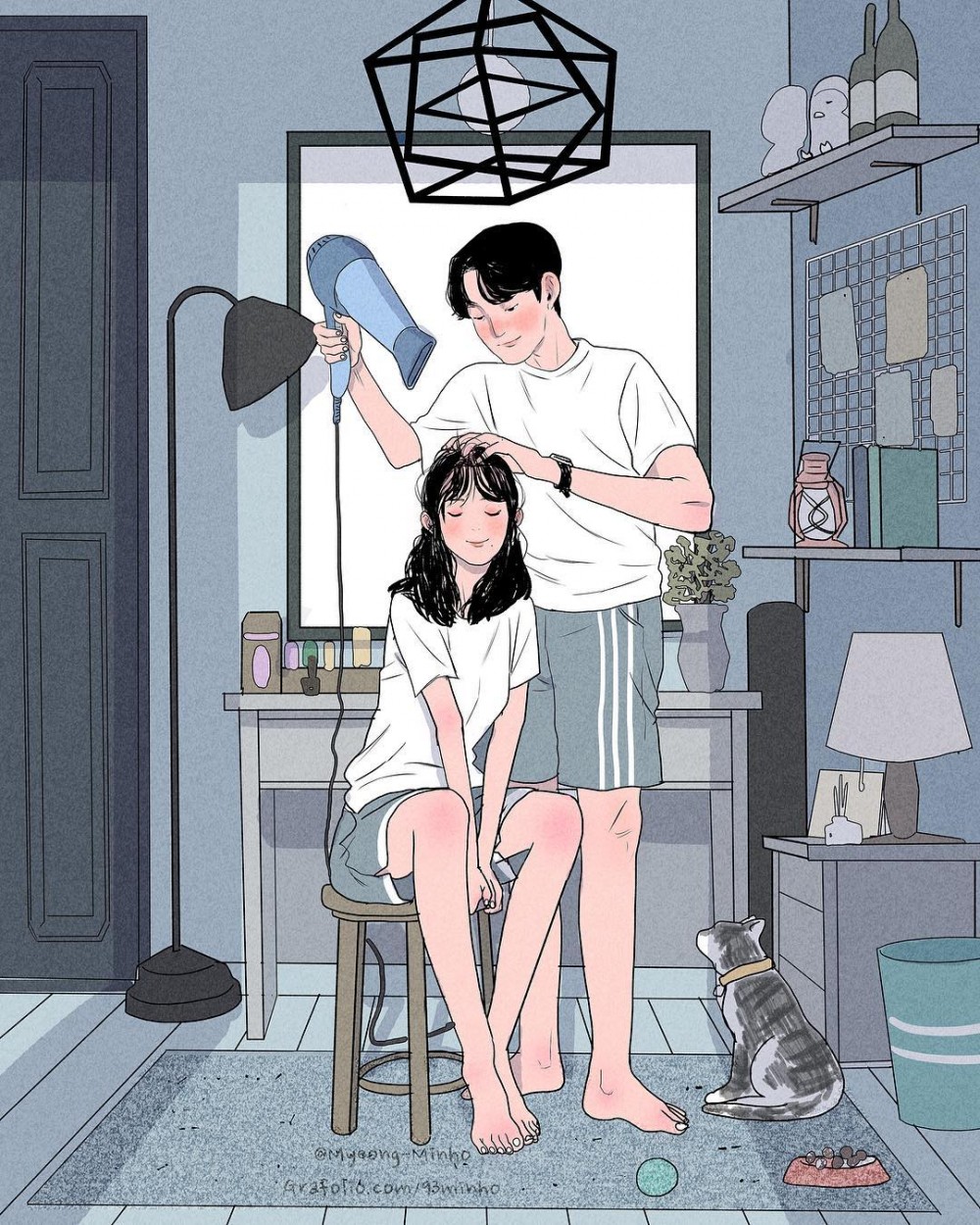 【愛情語錄】韓國插畫繪「夢想中的婚後生活」