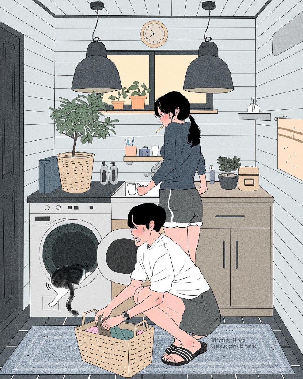 【愛情語錄】韓國插畫繪「夢想中的婚後生活」