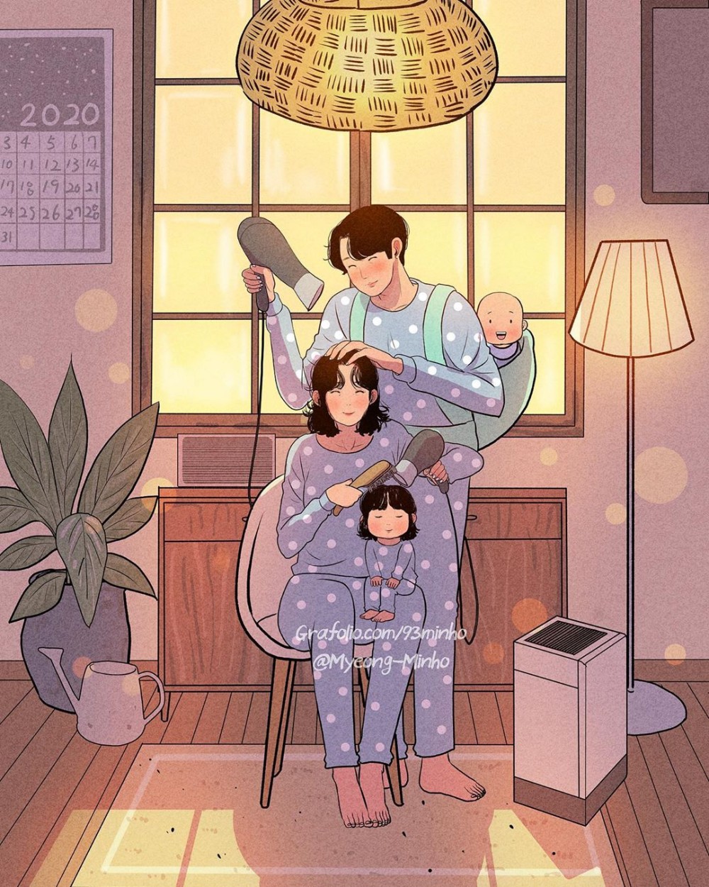 【愛情插畫】韓國插畫繪「夢想中的婚後生活」