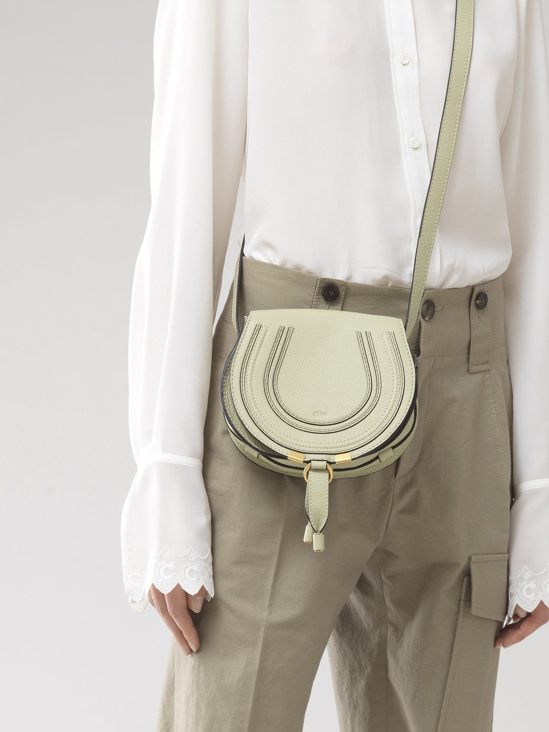 Chloé手袋2020!Daria餃子包/Marcie馬鞍包「淡雅奶油綠」