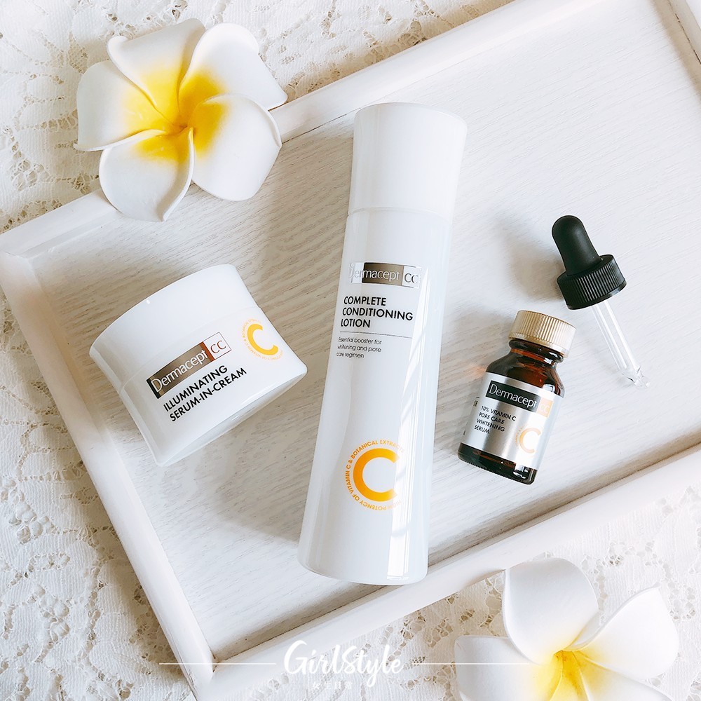 【保濕產品】Dermacept最新推出的「CC維他命C草本系列」可全方位達致 3大護理毛孔功效,包括抑制油脂分泌、疏通閉塞毛孔以及重整膚質零毛孔,只要日常做這3個護膚步驟