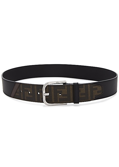 #FENDI FF monogrammed leather belt HK$3,070