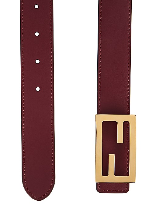 FENDI Burgundy reversible leather belt HK$3,590